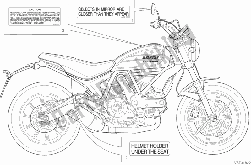 All parts for the Posizionamento Targhette of the Ducati Scrambler Sixty2 Thailand USA 400 2016